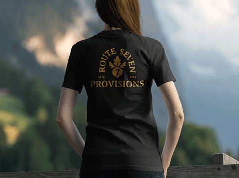 Route 7 Provisions Black Tee - Route 7 Provisions